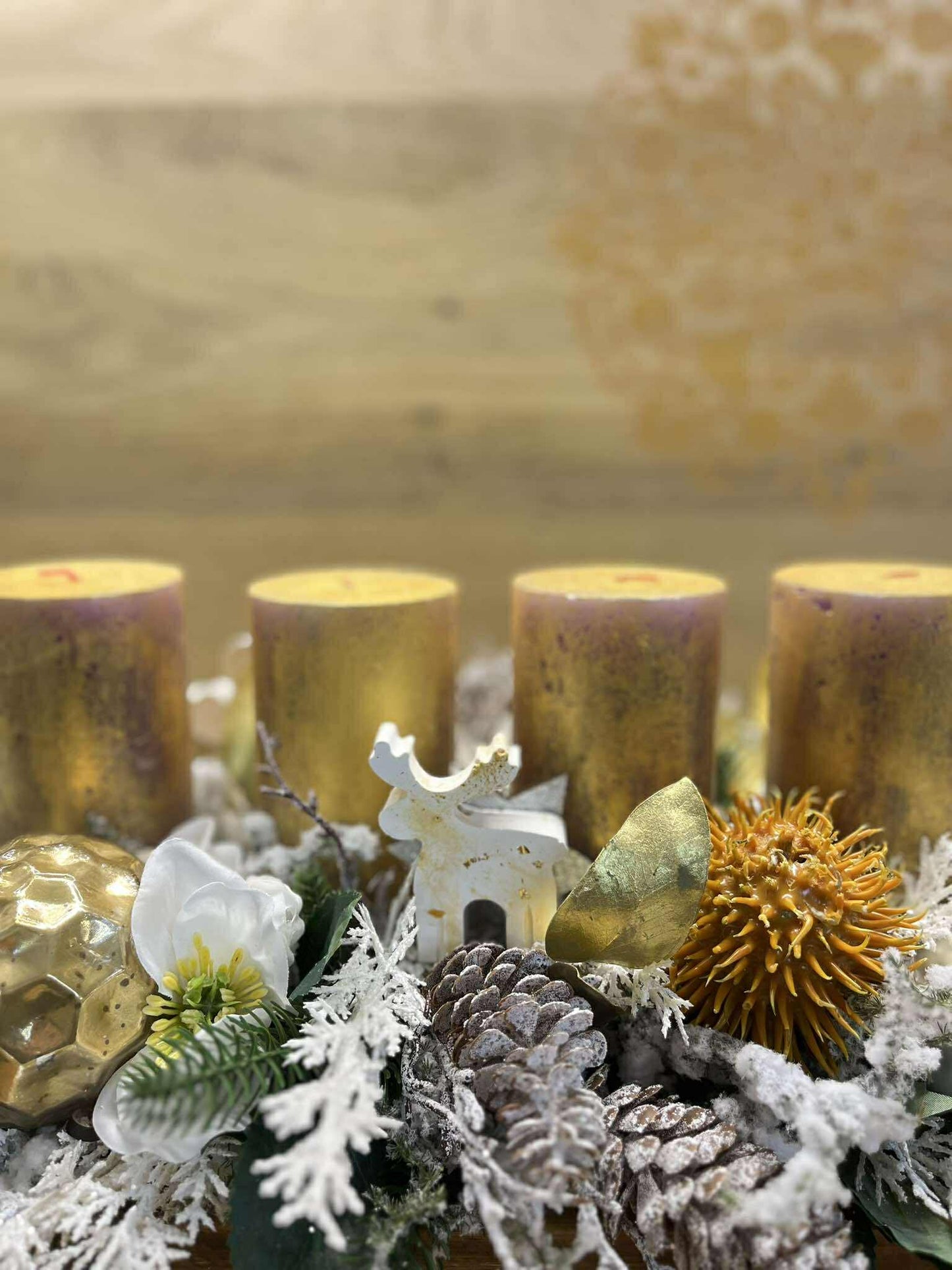 Adventní Svícen "Zlaté Ticho"