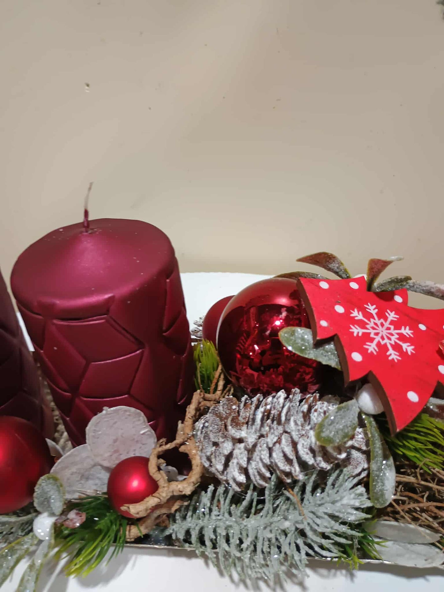 Adventní Svícen "Vínová Romance"