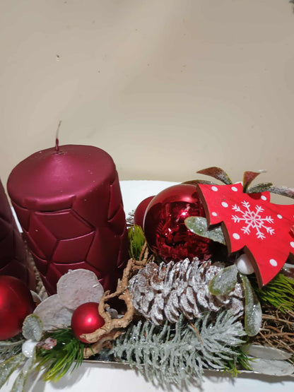 Adventní Svícen "Vínová Romance"