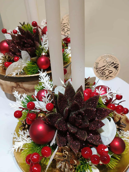 Slavnostní Svícen "Zimní Růže"