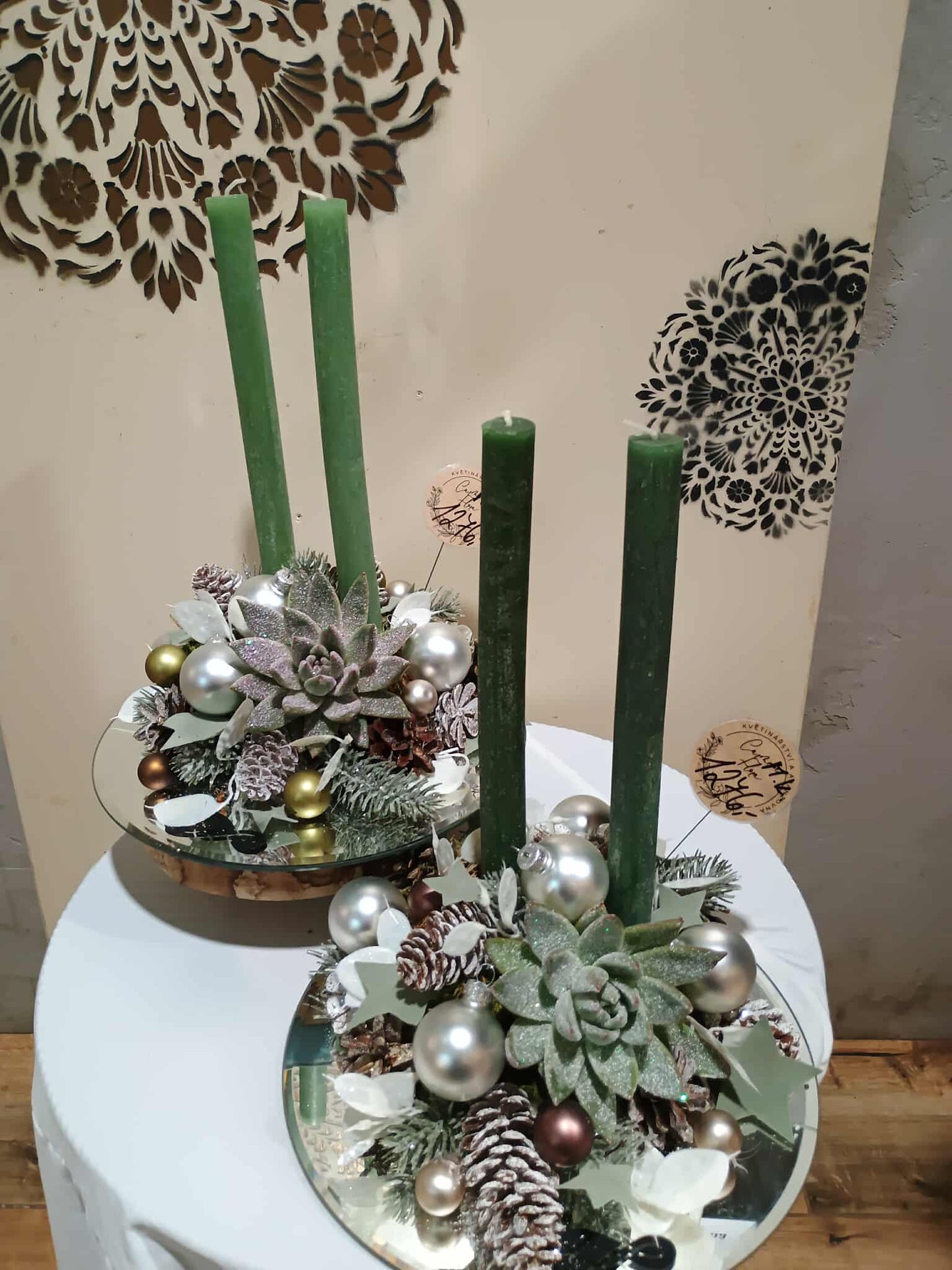 Adventní Zrcadlová Dekorace