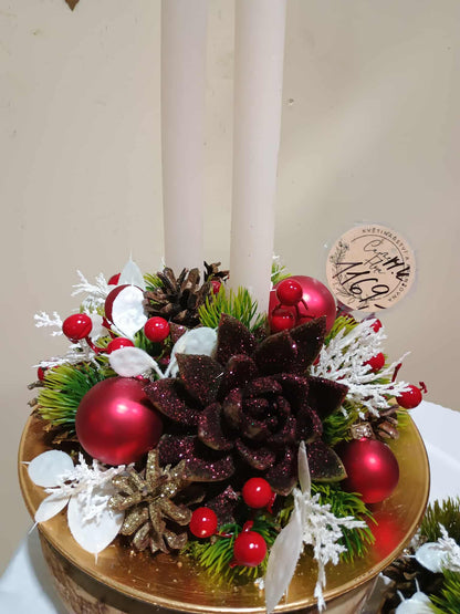 Slavnostní Svícen "Zimní Růže"